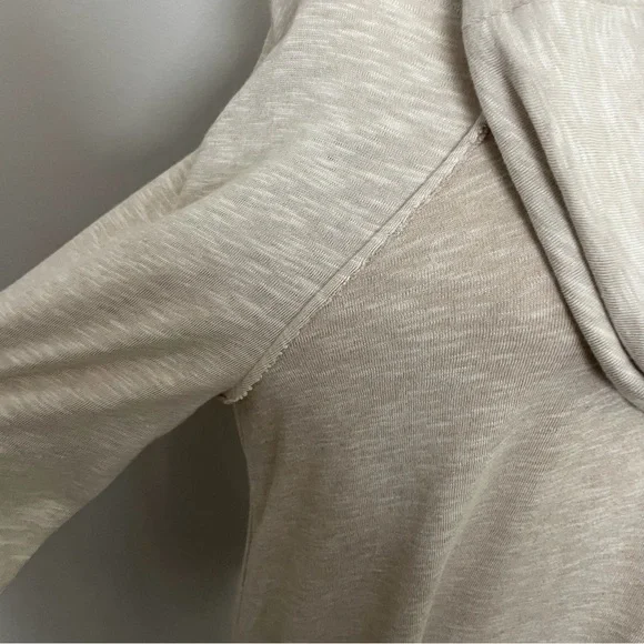 Free People Beach Top Tunic Two Body Corps Deux Cowl Relaxed Fit Lounge Oatmeal - Picture 5 of 15